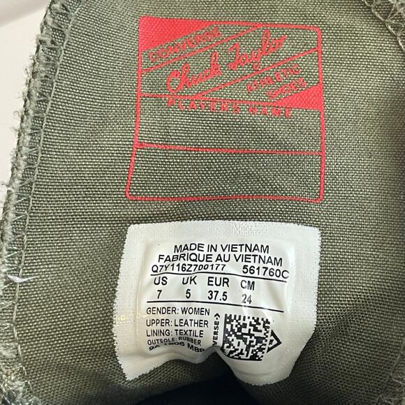 Converse X CT Women’s Green All Star Snakeskin High Fashion Sneakers Size 7 - Picture 13 of 14